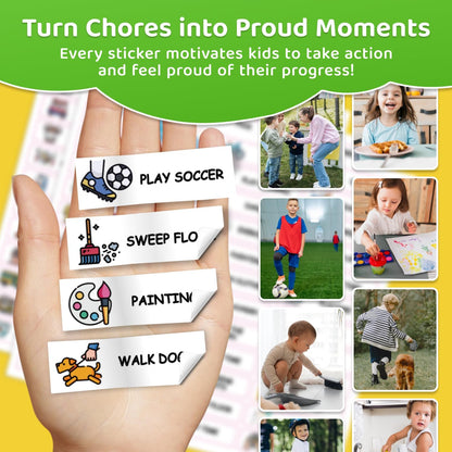 Upgraded Slider Dry Erase Chore Chart for Kids, Whiteboard Magnetic Chore Chart for 2 Kids, Reusable Morning/Bedtime Routine Chart for Kid Toddlers Teens Adult, Visual Schedule for Kid with Autism