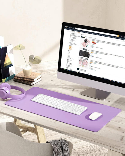 YSAGi Non-Slip Leather Desk Pad, Waterproof Laptop Computer Desk Keyboard Mat, Table Protector Blotter Mat, Large Mouse Pad for Office/Work/Home/Decor(Black, 31.5" x 15.7")