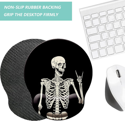 Mouse Pad with Wrist Support, Ergonomic Mouse Pad with Memory Foam Wrist Rest Cushion, Non-Slip Rubber Base Gaming Mice Pad for Home Office Computer Laptop, Flowers Grass