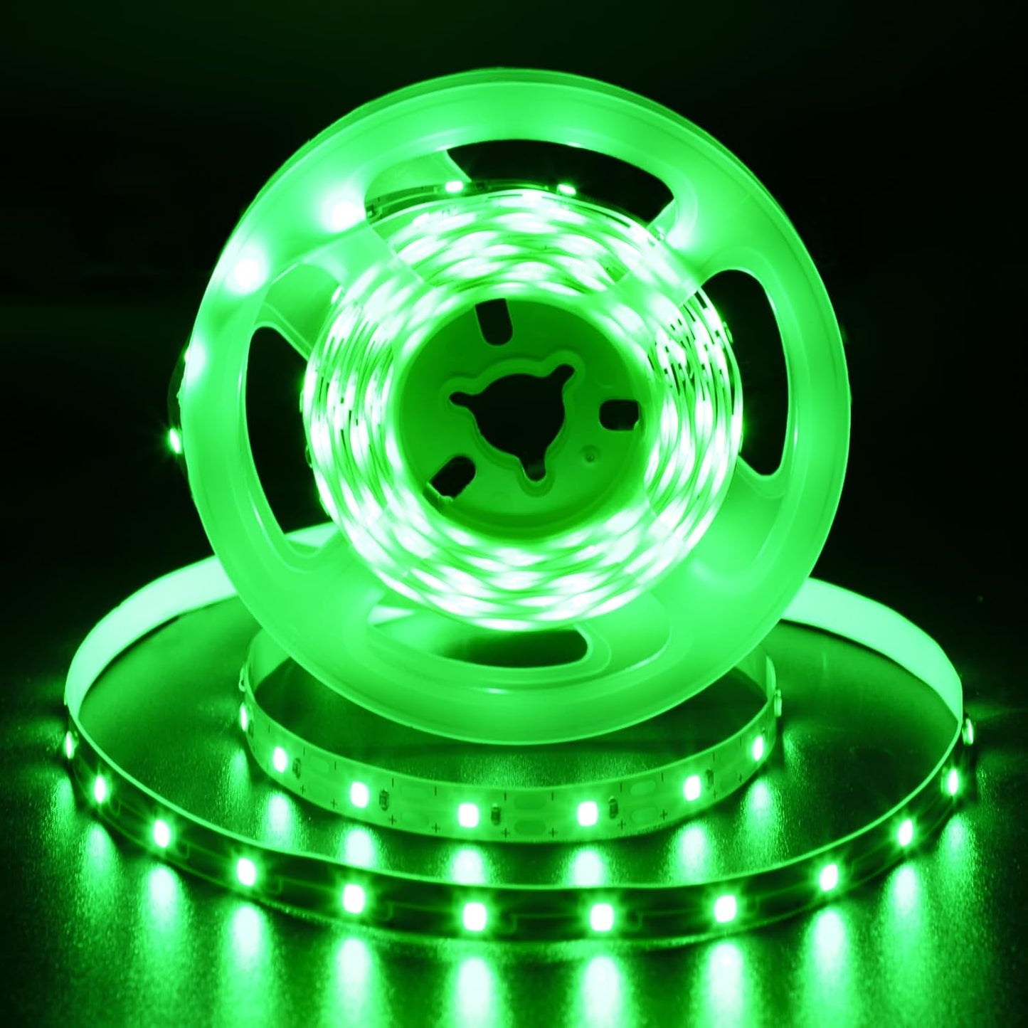 echosari Strip Lights USB 5V, 9.8Ft 180 LED Strip Lights Cuttable 2835 SMD Super Bright with Self-Adhesive DIY for Cabinet Photo Frames Desks Monitor Shelves Decor (Green)