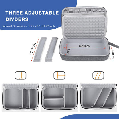 Hard Travel Electronic Organizer Case for MacBook Power Adapter Chargers Cables Power Bank Apple Magic Mouse Apple Pencil USB Flash Disk SD Card Hard Drive Waterproof Shockproof Carrying Bag, Black