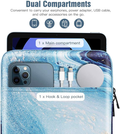 TiMOVO 9-11" Tablet Sleeve Bag for iPad 11-inch A16 2025, iPad 10.9"/10.2"| Air 11 Inch/5th/4th Gen. 10.9", Galaxy Tab A9+/A11Plus 11", Protective Bag Fit Smart Keyboard, Dusty Blue