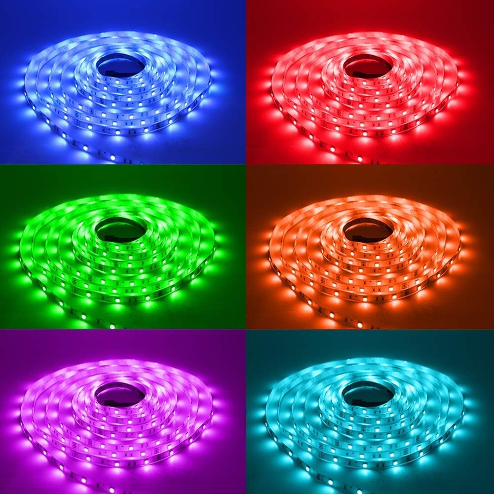 DAYBETTER Led Strip Lights 32.8ft Kit with Remote and Power Supply Color Changing