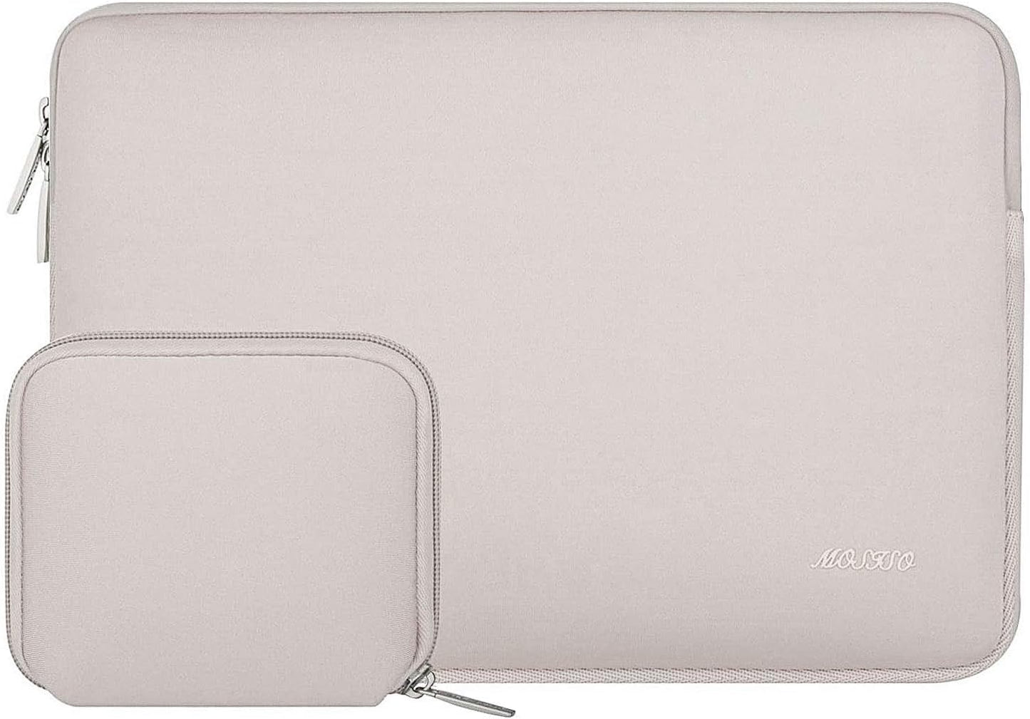 MOSISO Laptop Case 13.3 inch, 13-13.3 inch Laptop Sleeve Bag Compatible with MacBook Air/Pro 13/Pro 14 M5 M4 M3 M2 M1, HP Dell ASUS Lenovo, Neoprene Computer Sleeve Bag with Small Case, Baby Pink - Colors B