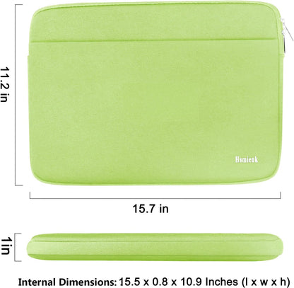 Laptop Case Sleeve 15.6 inch, Shockproof Protective Notebook Case with Accessory Pocket, Briefcase Carrying Laptop Cover for 15.6" HP, ASUS, Dell, Lenovo, Acer, Black