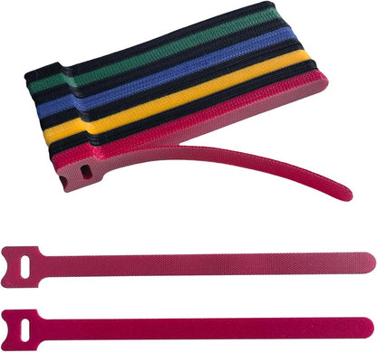80 PCS 6 Inches Multi-Colour Reusable Cable Ties Cord Straps Multi-Purpose Wire Ties Cord Wrap Hook and Loop Organizer Cable Management,Adjustable Cord Ties for Organizing Home,Office,Data Centers