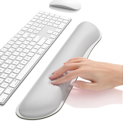 Dapesuom Enlarge Keyboard Wrist Rest, Memory Foam Keyboard Wrist Cushion for Computer Desk Mats Support, Pain Relief Ergonomic Mouse Pad Rests with Non-Slip Base for Gaming, Laptop, Radiant Orchid