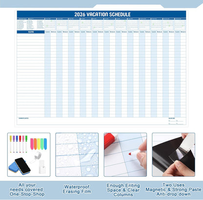 Lincia Large Magnetic Project Planning Management Vision Board 24 x 36 Reusable Office Whiteboard Make Ready Board Property Management Wall Project Planner for Managers Entrepreneurs