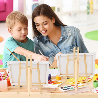 ESRICH 24 Pack 11.8" Wood Easels,Tabletop Easel for Painting,Painting Party, Displaying Canvases, Kids Student Table School Desktop, Portable Canvas Photo Picture Sign Holder