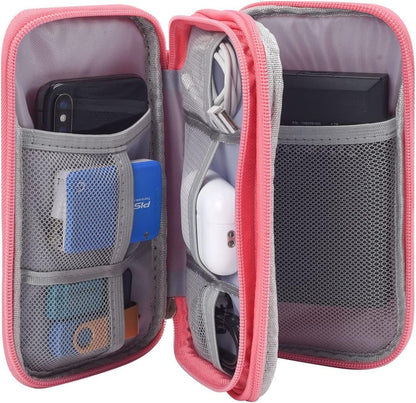 CAOODKDK Electronics Accessories Organizer Pouch Bag, Travel Universal Organizer for Cable, Charger, Phone, SD Card, Business Travel Gadget Bag