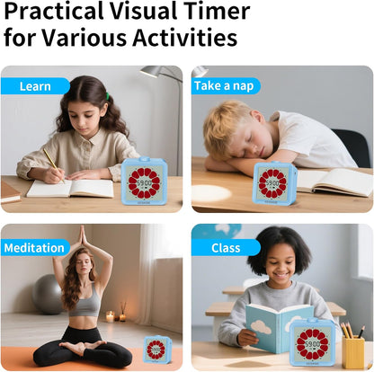 Visual Timer for Kids and Adults,LCD Digital 60-Minute Countdown Timer Silent Classroom Timer, Time Management Tool for Home, School, or Work