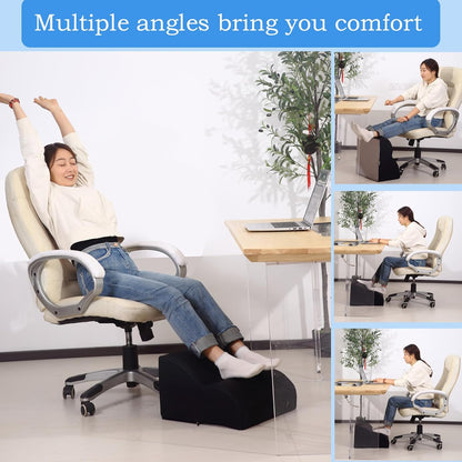 Foot Rest for Under Desk at Work.Multifunctional 3-Tier Foot Stool,with Washable Footrest.for Under Desk,Office Chair Gaming Chair & Sofa,Leg Elevation Pillow,Supports Posture-Brown