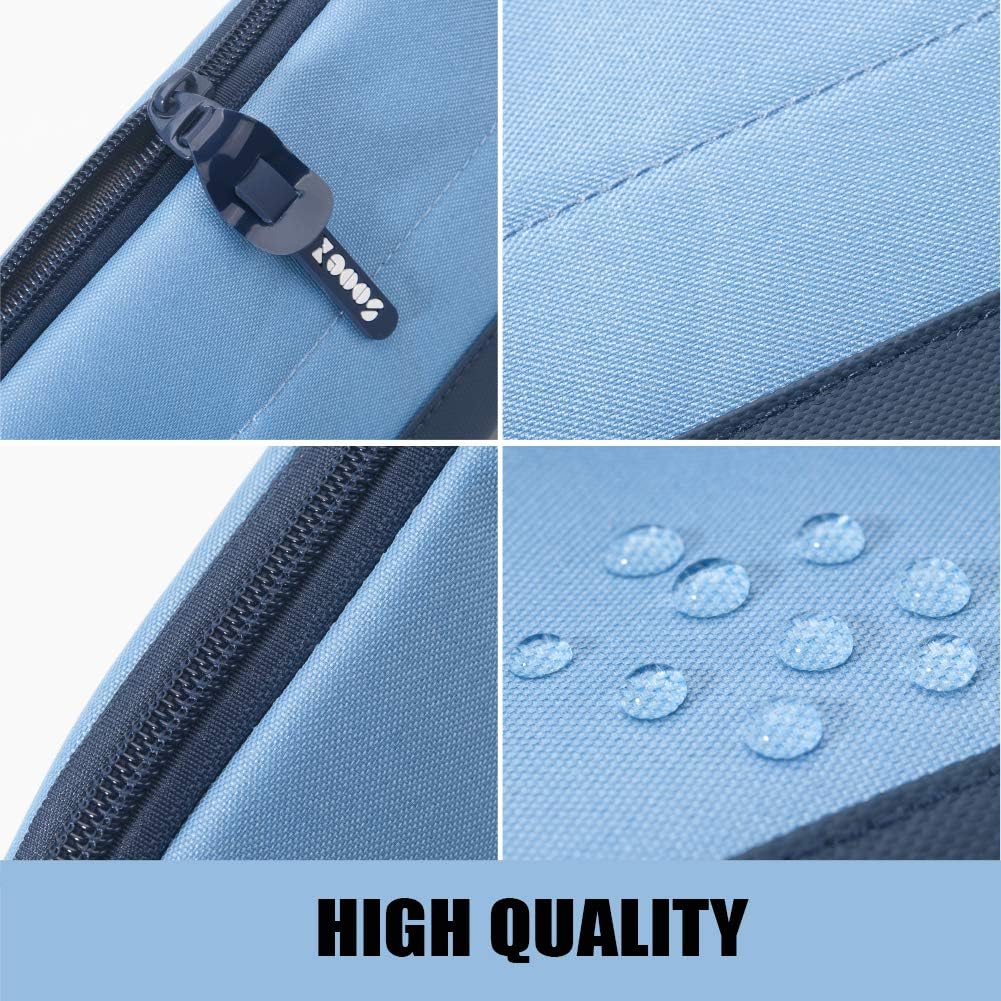 Sooez Wide-Opening Pencil Pen Case, Lightweight & Spacious Pencil Bag Pouch Box Organizer, Aesthetic Supply with Triangular Design for Adults, Grey