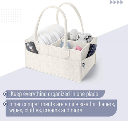 Mr. Pen- Baby Diaper Caddy Organizer, Gray, Medium, Nursery Storage Bin and Car Organizer for Diapers and Baby Wipes