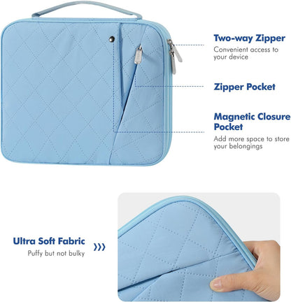 MoKo 9-11 Inch Tablet Sleeve Carrying Case with Handle, Padded Protective Travel Bag for New 11-inch iPad Air 4 2026/Pro M5/ A16, iPad 10th/Air 5/4th 10.9, i-Pad 9/8th 10.2,Tab S9/S8 11, Black