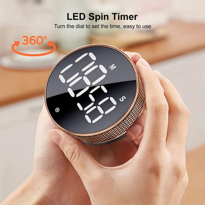 BlueSnail Kitchen Timer with LED Digital Display Smart Efficana for Home Classroom Gym Office, Volume and Brightness Adjustable Productivity Timer