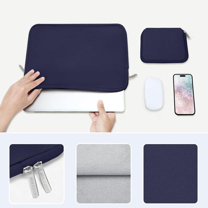 MOSISO Laptop Case 13.3 inch, 13-13.3 inch Laptop Sleeve Bag Compatible with MacBook Air/Pro 13/Pro 14 M5 M4 M3 M2 M1, HP Dell ASUS Lenovo, Neoprene Computer Sleeve Bag with Small Case, Baby Pink - Colors B