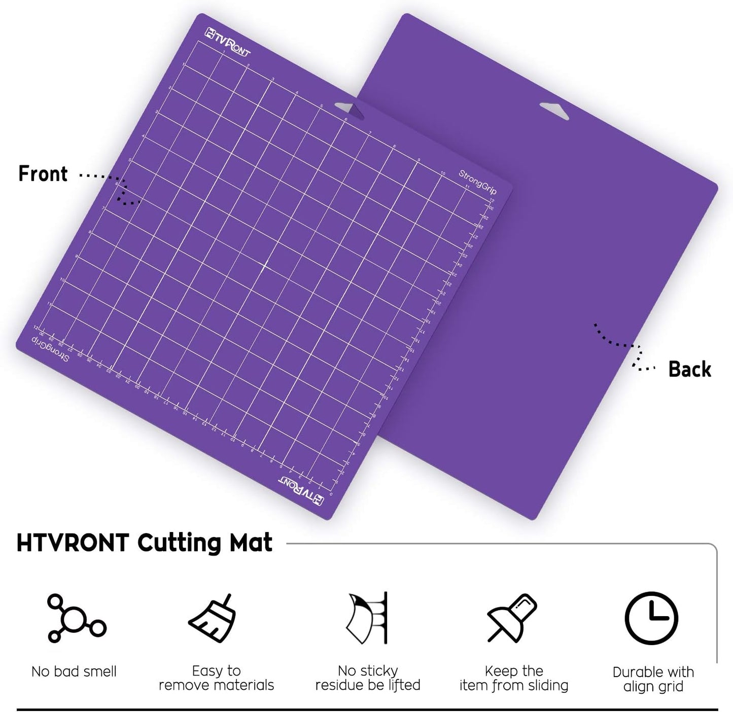 HTVRONT Standard Grip Cutting Mat, 6 Pack Cutting Mat 12x12 Compatible with Cricut Maker 3/Maker 4/Maker/Explore 3/4/5/Air 2/One, Standard Adhesive Sticky Quilting Cutting Mats Replacement Accessories