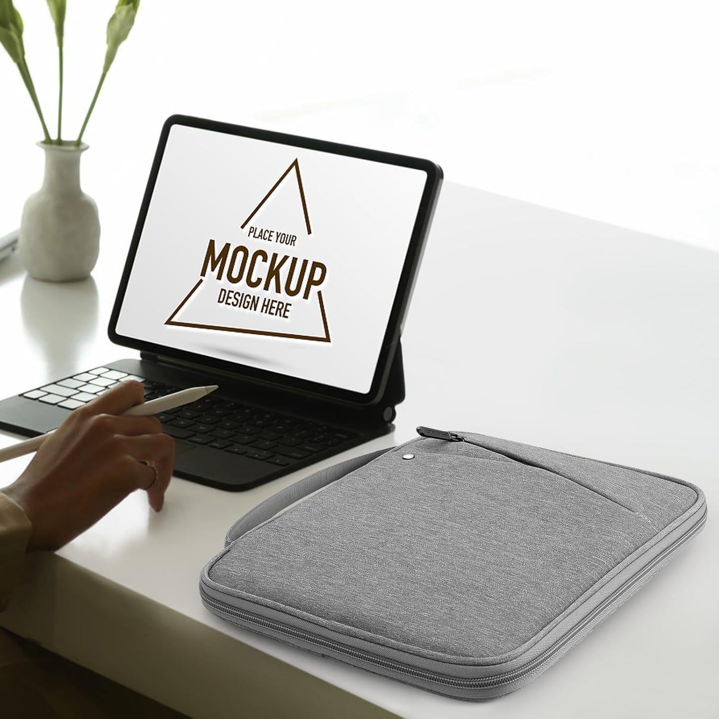 MoKo 9-11 Inch Tablet Sleeve Carrying Case with Handle, Padded Protective Travel Bag for New 11-inch iPad Air 4 2026/Pro M5/ A16, iPad 10th/Air 5/4th 10.9, i-Pad 9/8th 10.2,Tab S9/S8 11, Black