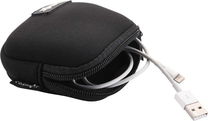 CM Pack of 2 Mini Pouch Case Bag Small Travel Storage Carrying Bag Compatible with MagSafe Power Adapter, Laptop Accessories Cables, Cords, USB Drives, Earphones