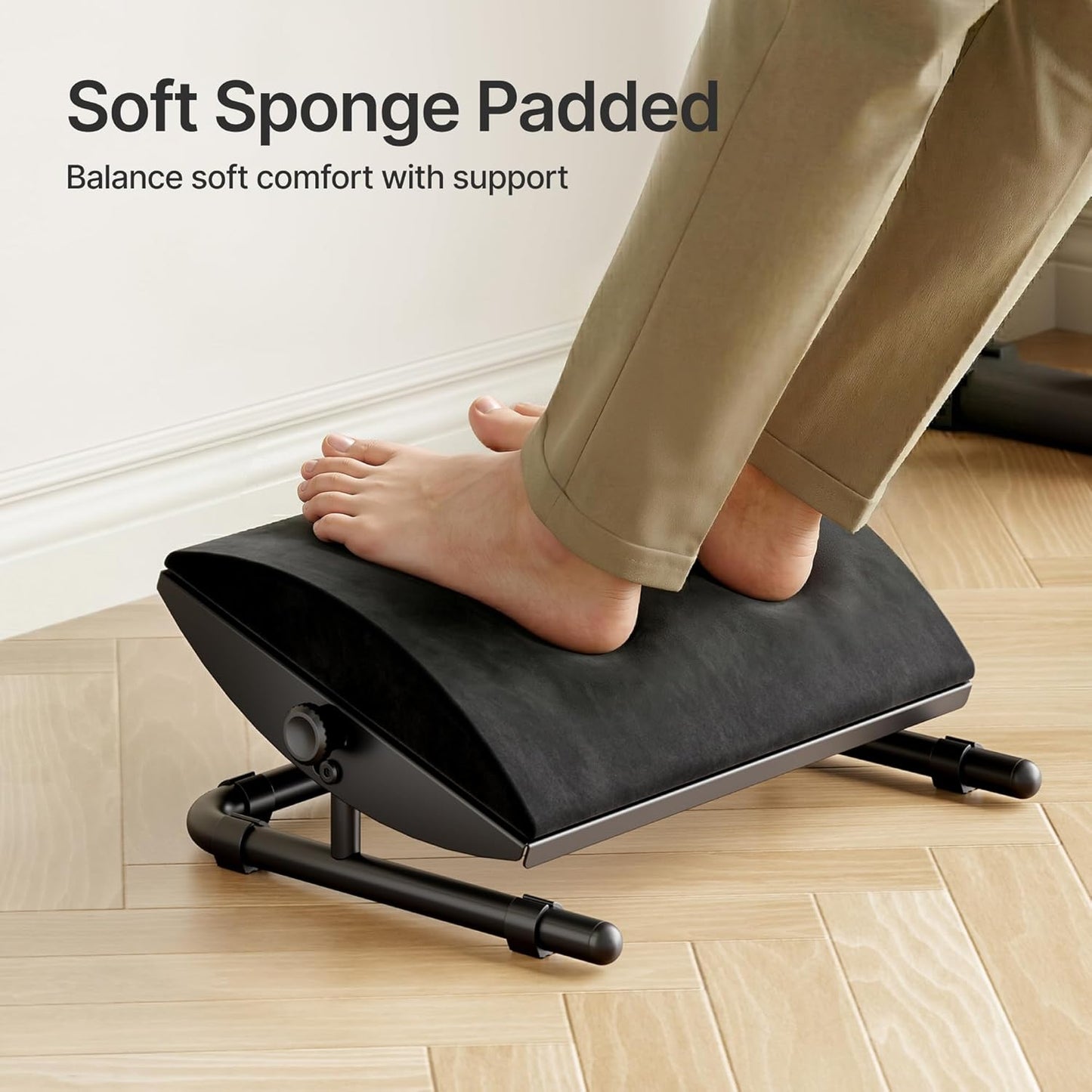 PEGZONE Foot Rest for Under Desk at Work, Ergonomic Footrest with Adjustable Tilt Angle,Foot Stools for Under Office Desk Chair, Rest Stool for Home Work and Study