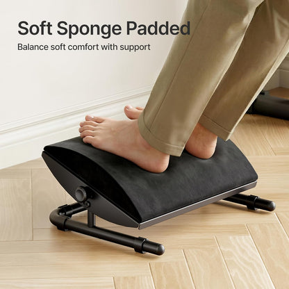 PEGZONE Foot Rest for Under Desk at Work, Ergonomic Footrest with Adjustable Tilt Angle,Foot Stools for Under Office Desk Chair, Rest Stool for Home Work and Study