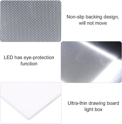 A6 Portable LED Light Box Tracer small light pad LED Light Board small light pad Artcraft Tracing Light Pad LED Drawing Tablet, Light Board flip book paper for Mesas de Luz