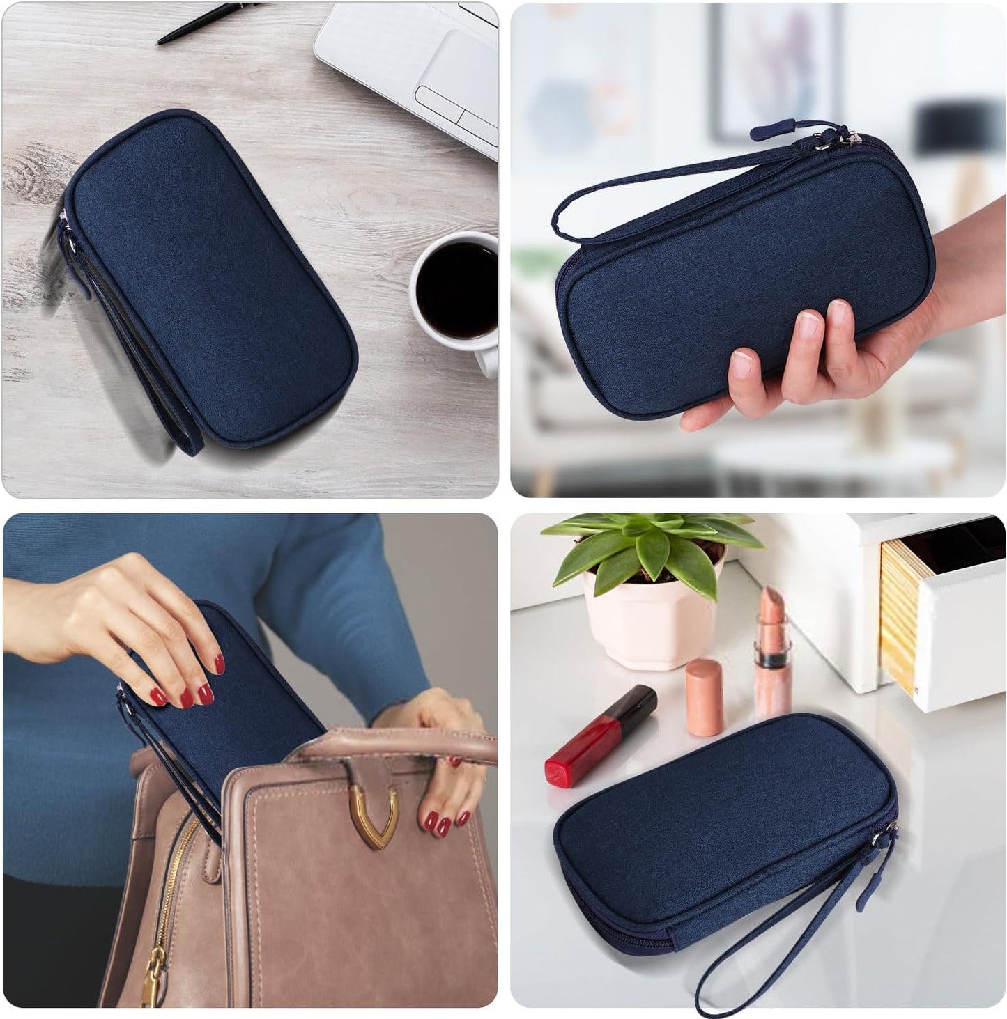Universal Cable Organizer - Electronics Accessories Bag for Charger, Phone, Memory Cards & Travel Gadgets (Black)