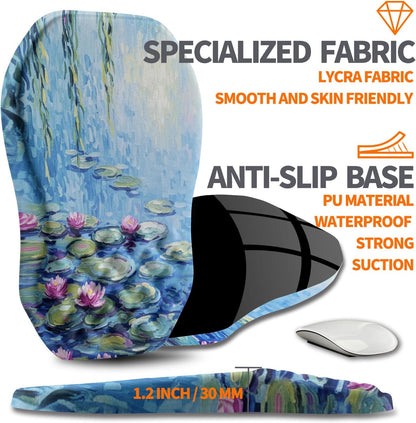 Ergonomic Slope Mouse Pad Wrist Support, Wrist Rest Mousepad for Carpal Tunnel Pain Relief with Massage Bulge and Slow Rebound Memory Foam (12x8 inch, Black)