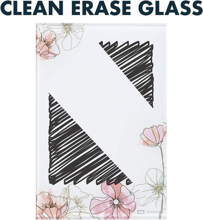 Quartet Glass Desktop Notepad, 9" x 6", Whiteboard, Dry Erase Surface, Dot/White, 2 Pack (GDP96D)