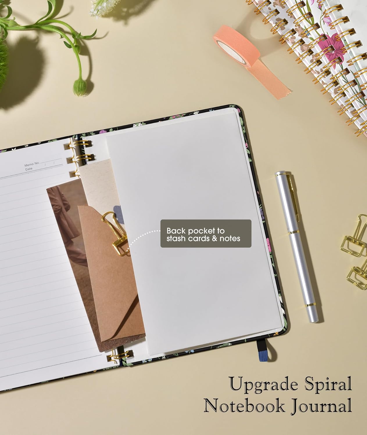 Graph Spiral Journal Notebook, A5 Hardcover Spiral Journals for Women Men, 100 GSM Graph Paper Notebooks, 150 Pages Spiral Bound Grid Notebook for Writing Note Taking Work 5.75" x 8.38" Olive Green