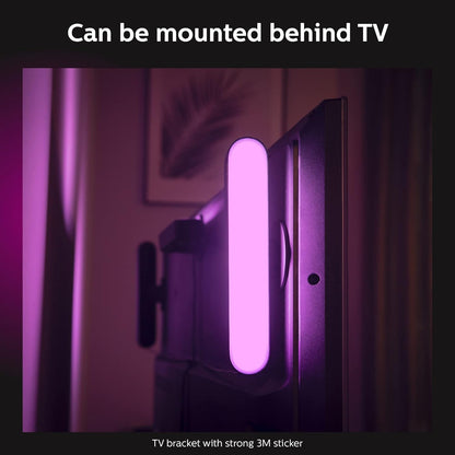 Philips Hue Smart Play Starter Kit - Two Black Hue Play Light Bars+Hue Bridge+Power Supply - For TV, Gaming and Room Decor, Control With App, Works With Voice Assistants