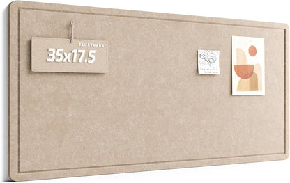 Fluxynara Bulletin Board, 23.6" x 17.5" Cork Board Alternative with 12 Safe Removable Adhesive Tabs, Foldable Felt Pin Board for Home Office, Classroom, Bedroom,Entryway for Walls—Sage