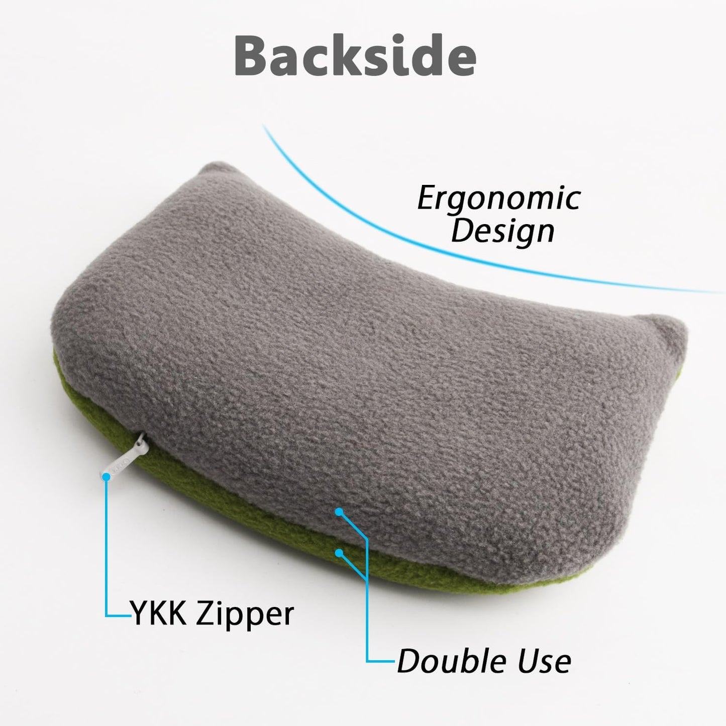 Large Mouse Wrist Rest Bean Bag, Ergonomic Mouse Support Pad Filled Ergo Beads for Computer, Laptop, PC Gaming (Gray)