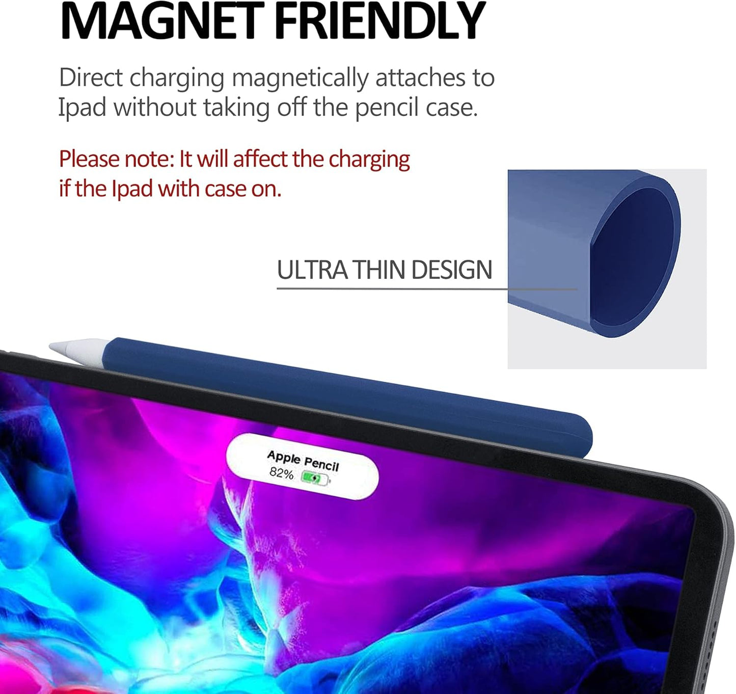KELIFANG Silicone Case for Apple Pencil Pro 2024 & Apple Pencil 2nd Generation, Cute Pink Protective Skin Sleeve Cover Holder Grip and Tip Cap Accessories Compatible with iPad Pro 11 12.9 13 Inch