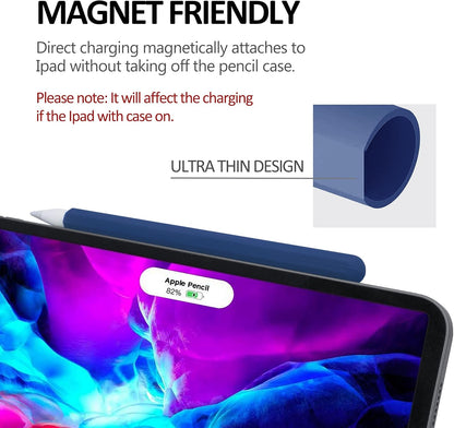 KELIFANG Silicone Case for Apple Pencil Pro 2024 & Apple Pencil 2nd Generation, Cute Pink Protective Skin Sleeve Cover Holder Grip and Tip Cap Accessories Compatible with iPad Pro 11 12.9 13 Inch