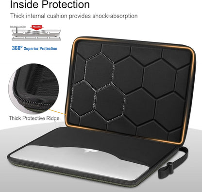 FINPAC Hard Laptop Sleeve Case for MacBook Neo A18 Pro,13 inch MacBook Air 2026 M5/M4/M3/M2/M1,14 inch MacBook Pro 2026 M5/M4/M3/M2 Pro/Max,Waterproof Case for Dell,Surface Laptop,HP,Acer,Black | Hard