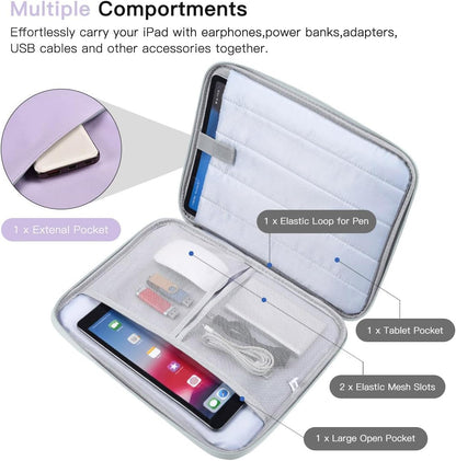 12-12.9 Inch Tablet Sleeve Bag for 12.4" Samsung Galaxy Tab S10+ S9+ Plus/S8+/S7+ Plus/S7 FE,13" iPad Air M4 M3 M2/iPad Pro M5 M4/Pro 12.9"/Microsoft Surface Go 2 12.4"/Pro 11 10 Carrying Case-Black