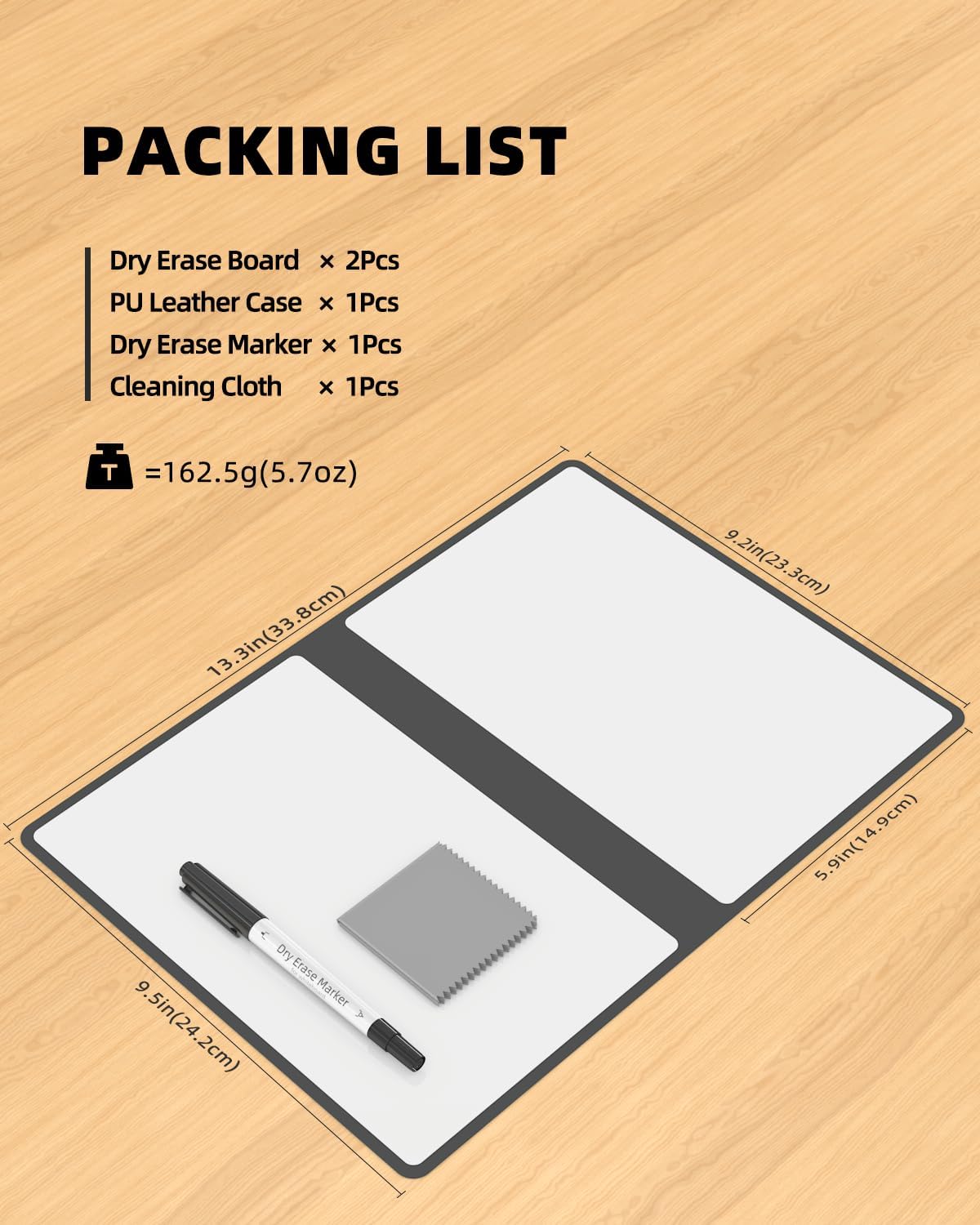 Portable Small White Board Dry Erase Board, Reusable 9.5 * 6.6in Notebook Memo, Office Home Supplies Desk Accessories MH760 (Pink)