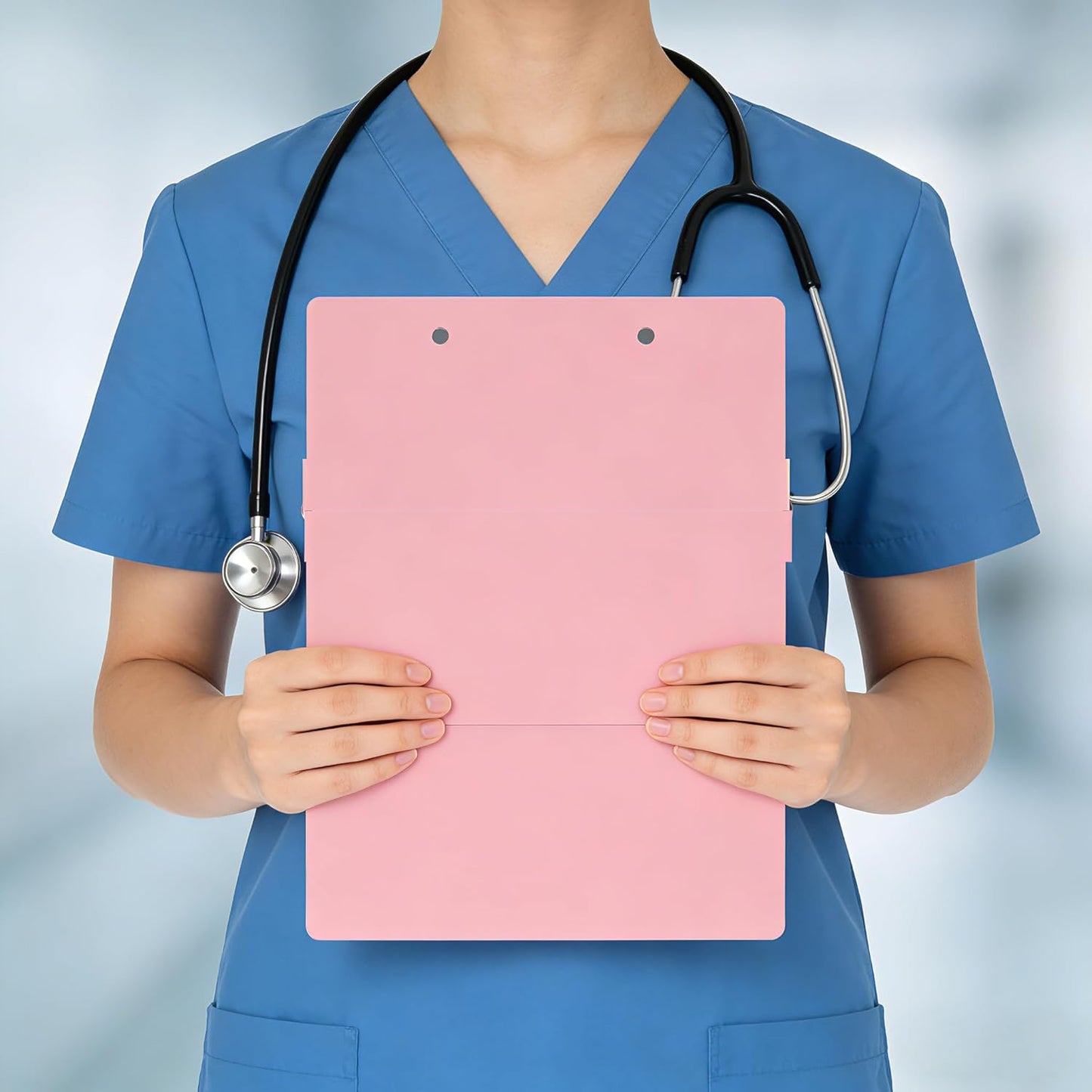 Nursing Clipboard Foldable with Medical Edition Cheat Sheets, 3 Layers Aluminum Foldable Clipboard for Nursing, Notepad for Students, Nursing School Essentials (Black)