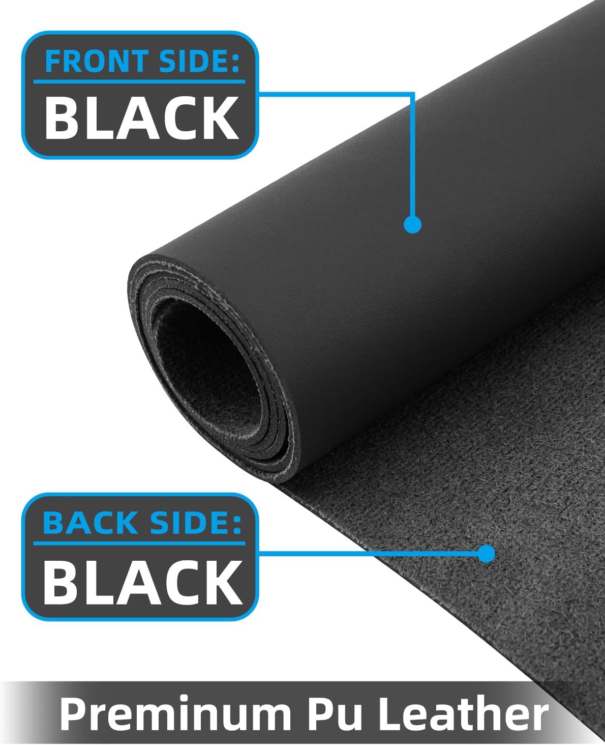 Leather Desk Pad Protector, Office Desk Mat, Large Mouse Pad, Non-Slip PU Leather Desk Blotter, Laptop Desk Pad Desk Accessories for Office and Home (Black, 40" x 17")