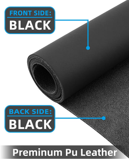 Leather Desk Pad Protector, Office Desk Mat, Large Mouse Pad, Non-Slip PU Leather Desk Blotter, Laptop Desk Pad Desk Accessories for Office and Home (Black, 40" x 17")
