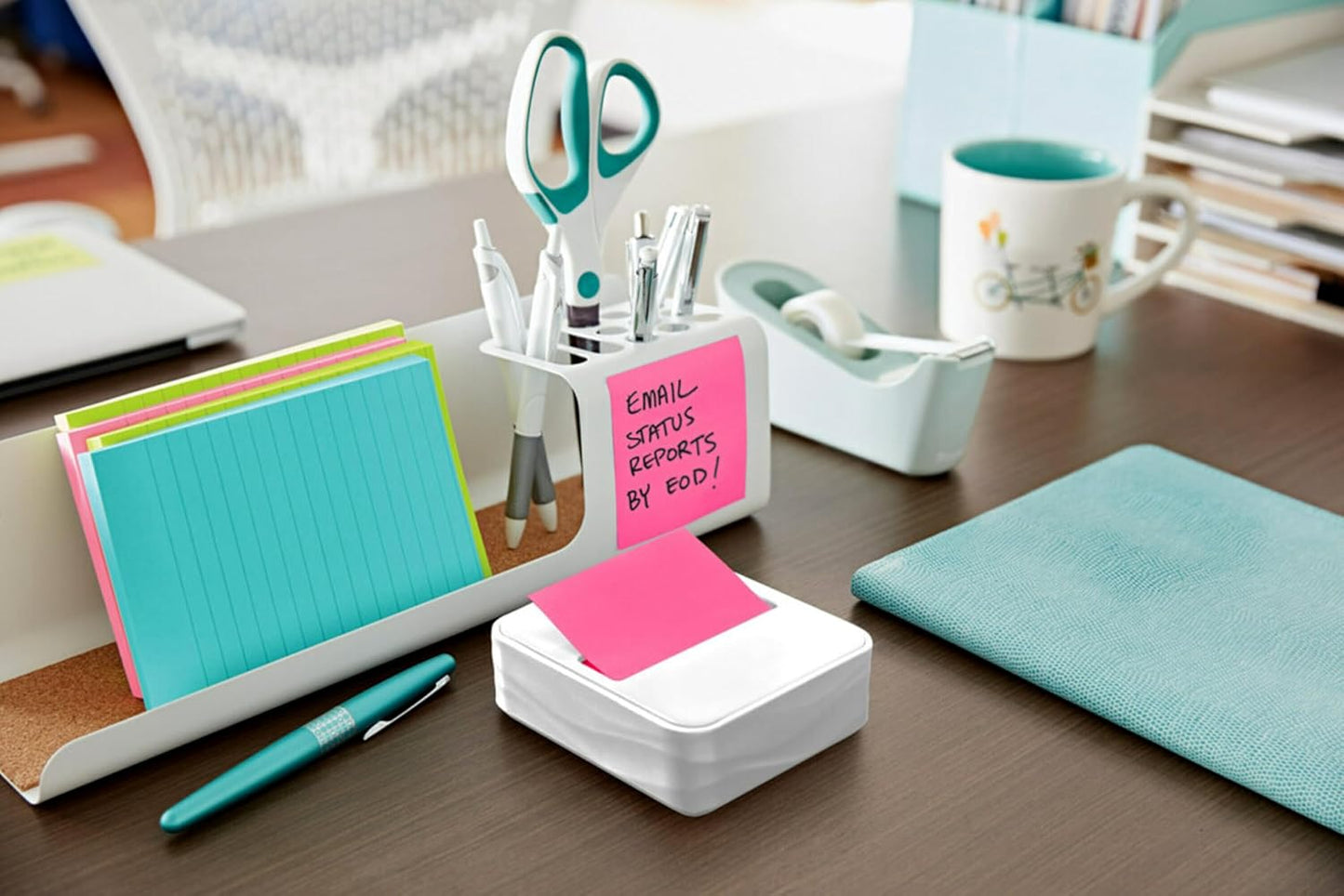 Post-it Super Sticky Pop-up Note Dispenser 2 Pack, White, 3 in x 3 in Pads, Includes 2 dispensers and 6 pop-up Note Pads (90 Sheets per pad, 540 Sheets Total) for Home, Office and Classroom