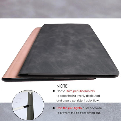 Portable Small Dry Erase Board Whiteboard Notebook Handheld, Reusable White Board Dry Erase Notebook for Desk, At Home Office Study Essentials-9.5" x 6.6" (Pink)