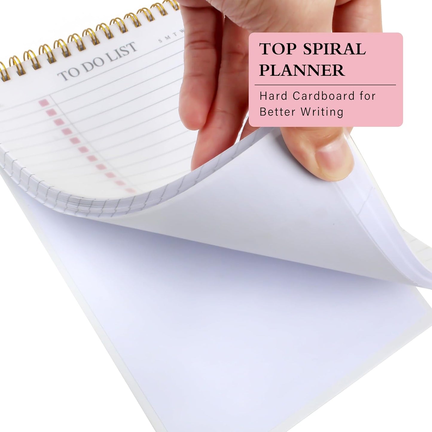 To Do List Notepad 3 Pack, Undated Daily Planner Notepad With To Do List Notebook Checklist Planner Spiral Waterproof Notepad for Office Supplies, School Planner, 52 Sheets/Pack, 5.5"*8.3" A5 Size