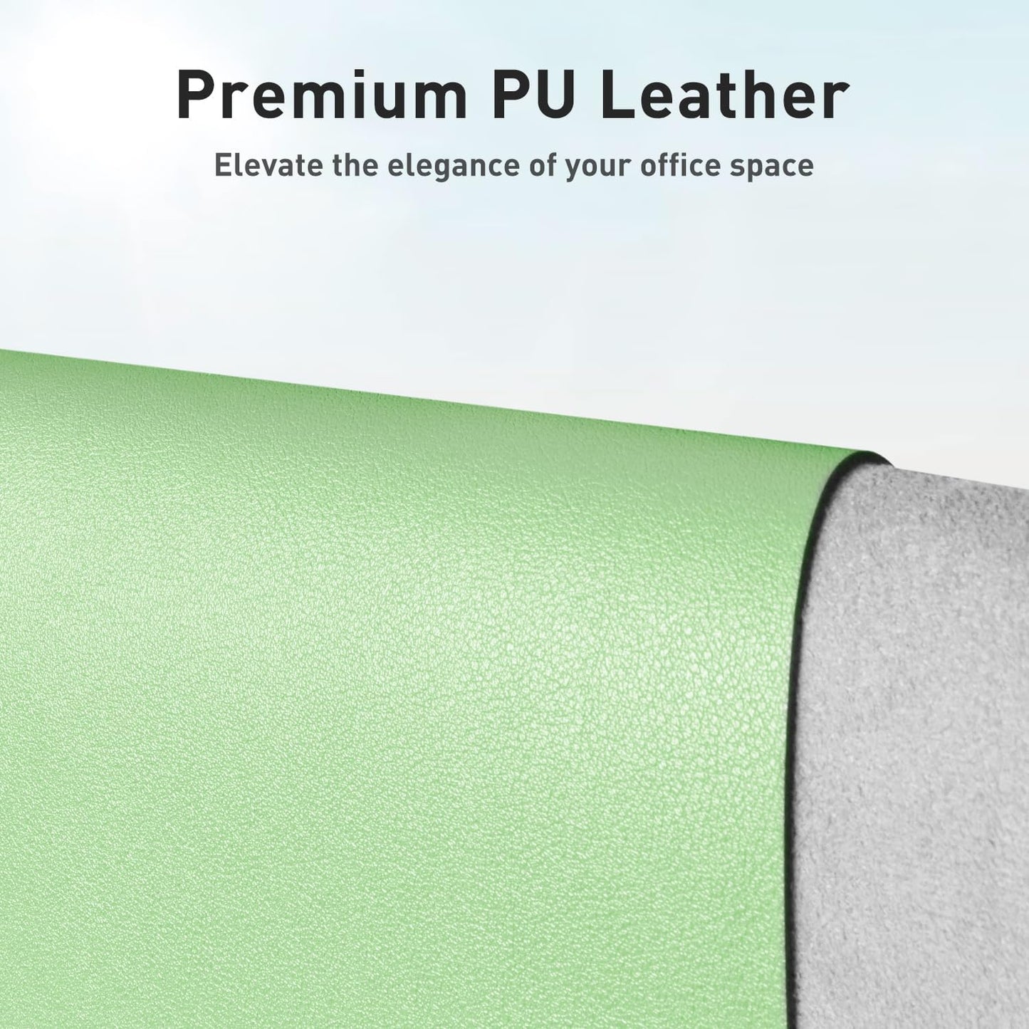 Aothia Leather Office Desk Pad Protector, Non-Slip PU Leather Desk Blotter, Waterproof Laptop Writing Mouse Pad for Office and Home, Black, 31.5" x 15.7" - Colors B