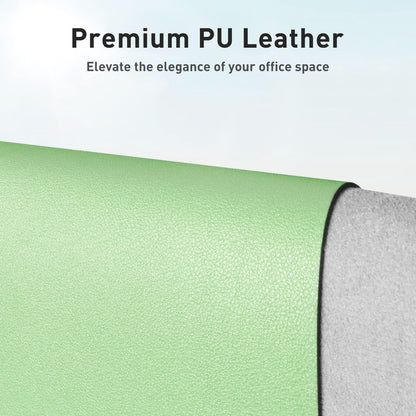 Aothia Leather Office Desk Pad Protector, Non-Slip PU Leather Desk Blotter, Waterproof Laptop Writing Mouse Pad for Office and Home, Black, 31.5" x 15.7" - Colors B