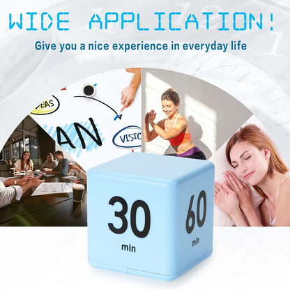 Weewooday Cube Timer, Gravity Sensor Flip Timer for ADHD Productivity, Classroom Kitchen Study Workout Cooking Desk Timers for Time Management, 15 20 30 60 Minutes Countdown Tool(Pink)