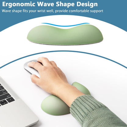 Ergonomic Mouse Wrist Rest Pad, Small Gel Mouse Keyboard Support Cushion Non-Slip Base, for Easy Typing and Wrist Pain Relief Office Computer, Laptop, PC Gaming (Blue)