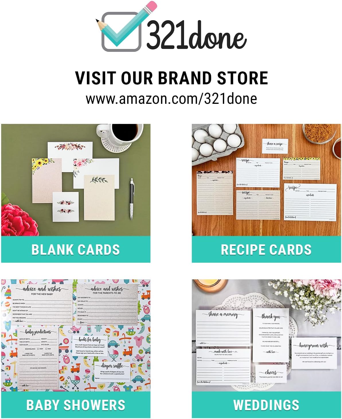 321Done Weekly Checklist Notepad - 50 Sheets (5.5" x 8.5") - This Week to Do Notepad Tear Off Planning Pad, Planner Checklist Organizing - Made in USA - Simple Script